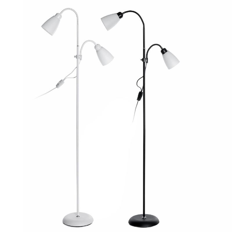 Moderní Stojací Lampa Dvouhlavý Čtecí Stolek Světlo Nastavitelné Stínidlo Home Ac220v