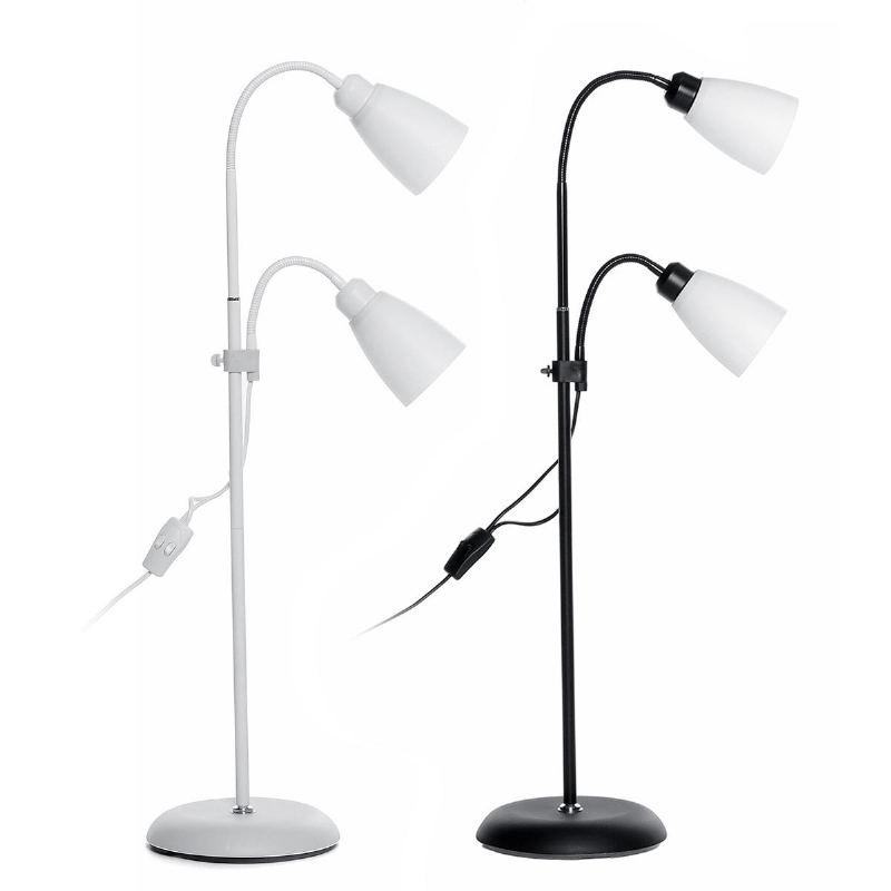 Moderní Stojací Lampa Dvouhlavý Čtecí Stolek Světlo Nastavitelné Stínidlo Home Ac220v
