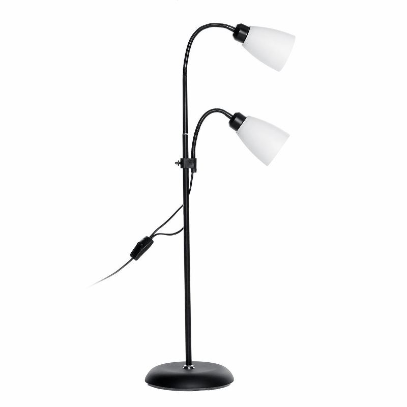 Moderní Stojací Lampa Dvouhlavý Čtecí Stolek Světlo Nastavitelné Stínidlo Home Ac220v