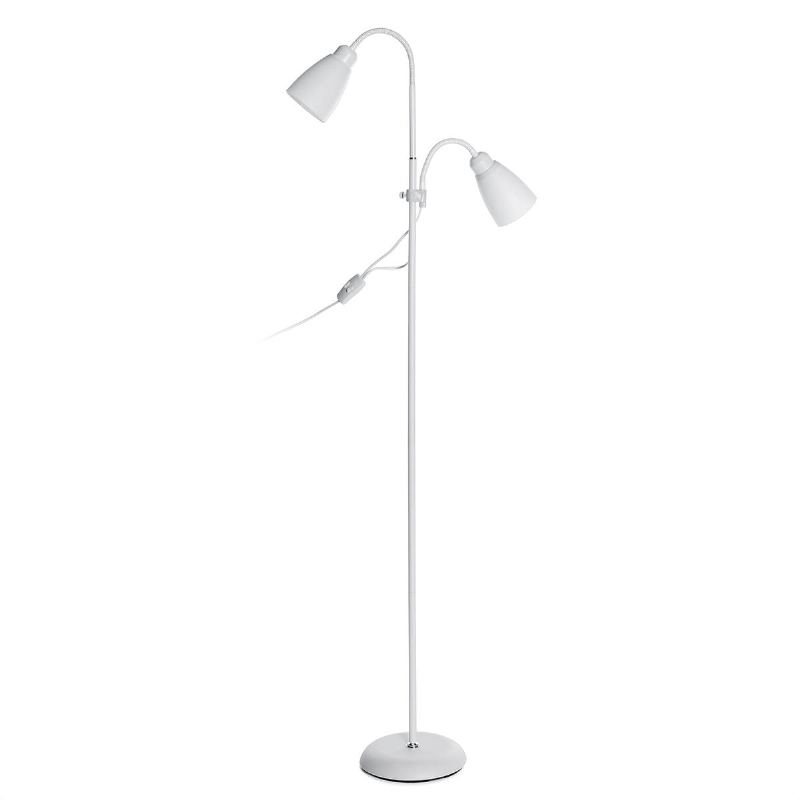 Moderní Stojací Lampa Dvouhlavý Čtecí Stolek Světlo Nastavitelné Stínidlo Home Ac220v