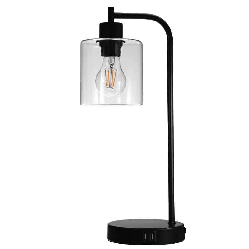 Moderní Stolní Lampa Průmyslový Noční Stolek Žárovka Stínidlo Ložnice Home 220v