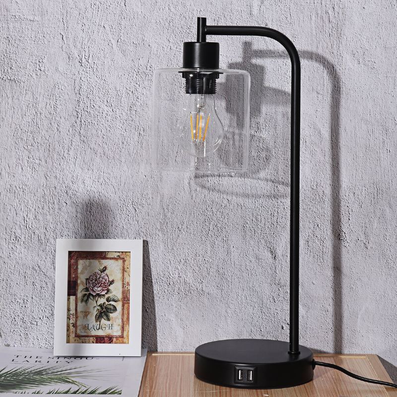 Moderní Stolní Lampa Průmyslový Noční Stolek Žárovka Stínidlo Ložnice Home 220v