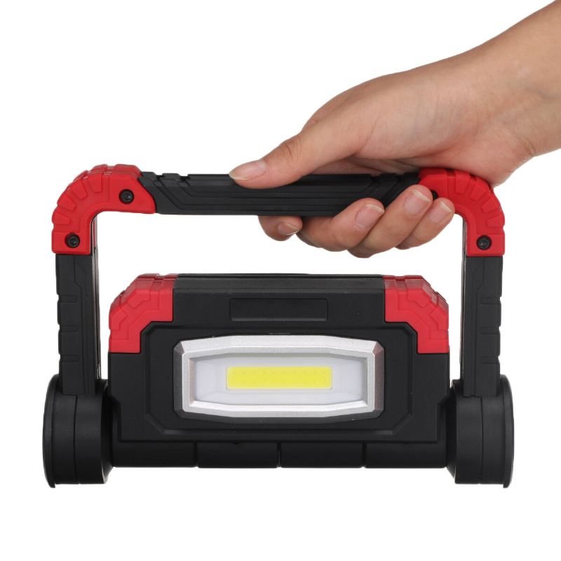Nová Usb Dobíjecí Venkovní Přenosná Pracovní Svítilna Vyhledávací Double Head Cob Camping Light Protipádová Záplavová Campingová