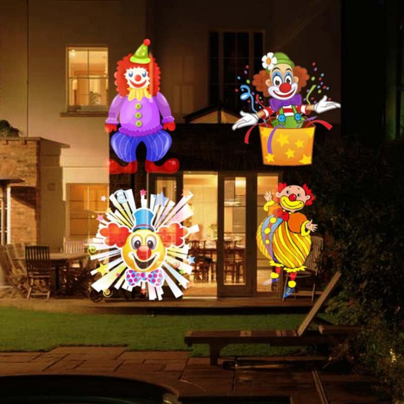 Přenosná 6w Usb 12 Barevných Vzorů 6 Led Otočná Svítilna Halloween Christmas Party Bar Decor