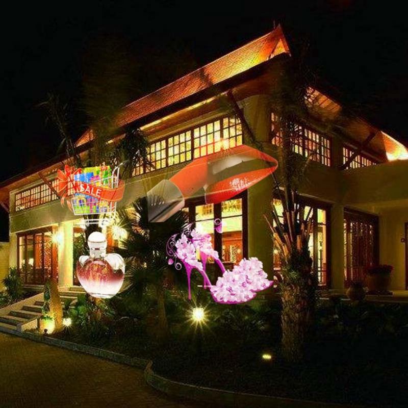 Přenosná 6w Usb 12 Barevných Vzorů 6 Led Otočná Svítilna Halloween Christmas Party Bar Decor