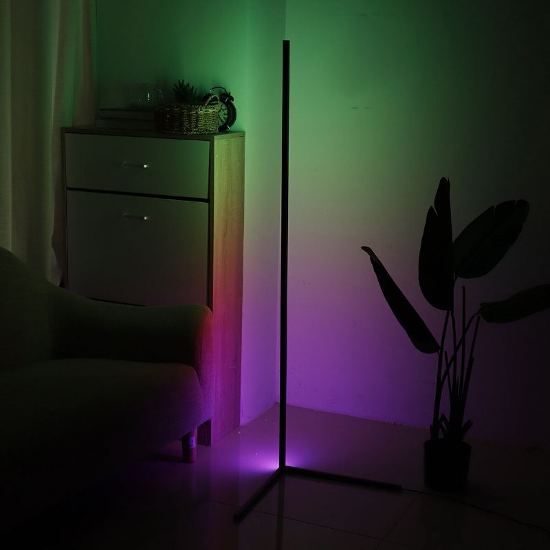 Rgb Barevně Měnící Led Rohová Stojací Lampa Minimalistické Náladové Světlo Moderní Domov