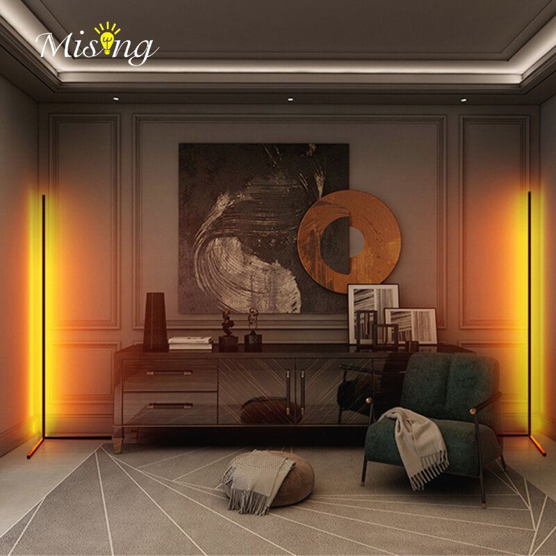 Rgb Barevně Měnící Led Rohová Stojací Lampa Minimalistické Náladové Světlo Moderní Domov