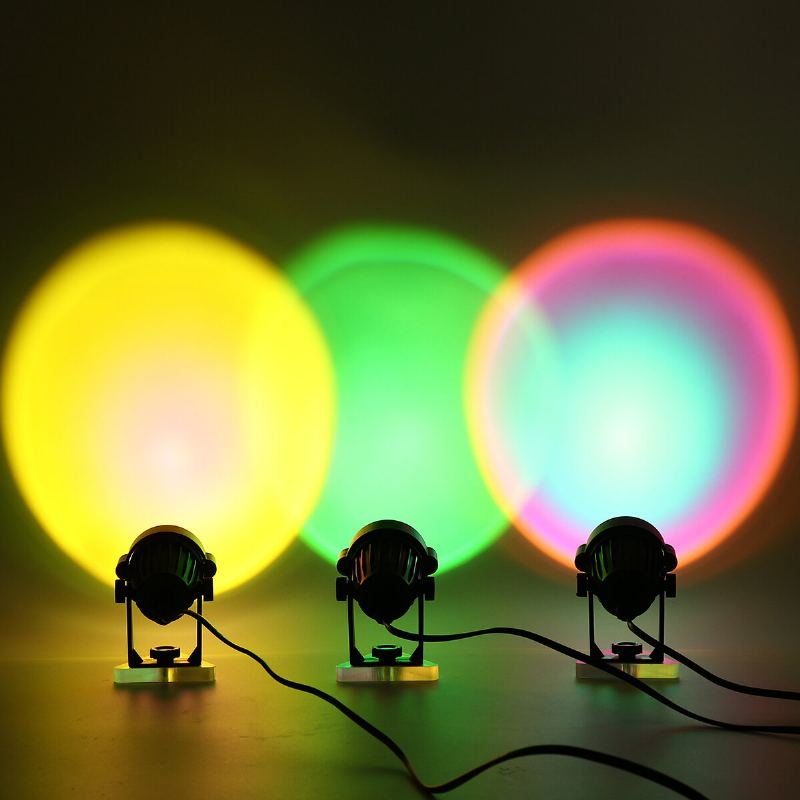 Sluneční Projekční Lampa Antireflexní Led Noční Světlo Romantický Vizuální Zážitek Duhový Projektor Moderní Osvětlení Pro Domácí Ložnici Kavárna Dekorace Na Stěnu Na Pozadí