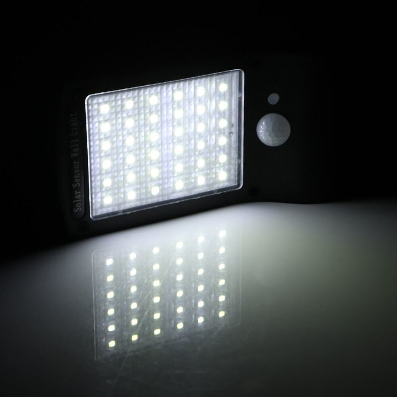 Solární Napájené 36 Led Pir Pohybové Čidlo Vodotěsné Pouliční Bezpečnostní Nástěnné Svítidlo Pro Venkovní Zahradu