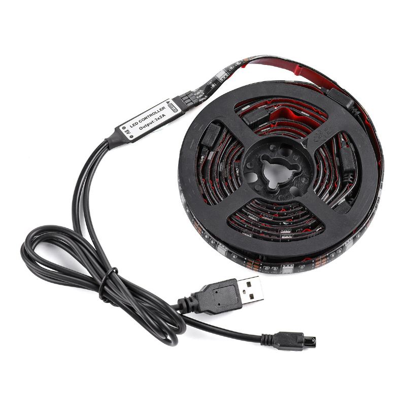 Solmore 2*40cm+2*60cm Usb Led Tv Podsvícení Proužek Světelná Sada Rgb Monitorová Lampa + 44klávesové Dálkové Ovládání Dc5v