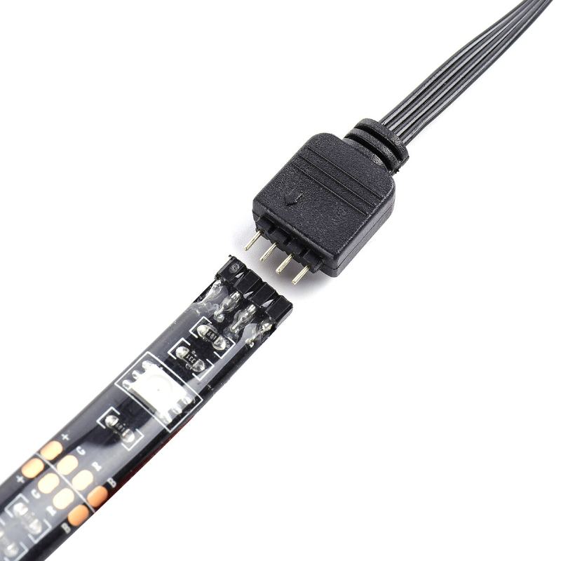 Solmore 2*40cm+2*60cm Usb Led Tv Podsvícení Proužek Světelná Sada Rgb Monitorová Lampa + 44klávesové Dálkové Ovládání Dc5v