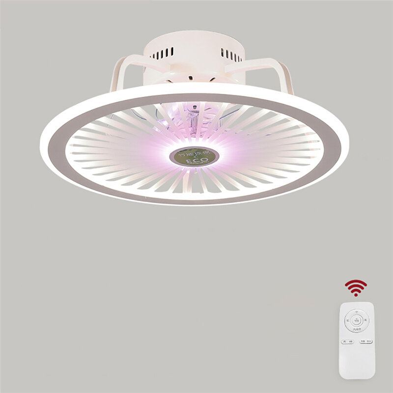 Stropní Svítidlo 110/220 V Plynulé Stmívání S Elektrickými Ventilátory Moderní Minimalistická Světla V Jídelně A Ložnici Ovládání App + Dálkové + Barev + Třírychlostní Regulace Rychlosti