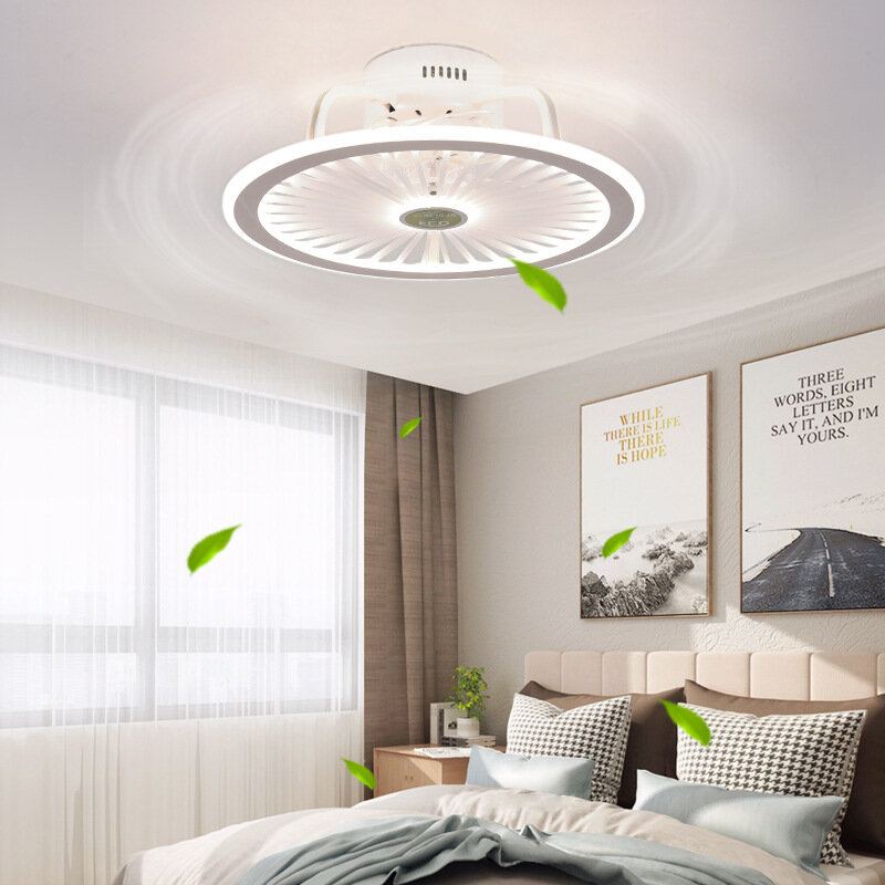 Stropní Svítidlo 110/220 V Plynulé Stmívání S Elektrickými Ventilátory Moderní Minimalistická Světla V Jídelně A Ložnici Ovládání App + Dálkové + Barev + Třírychlostní Regulace Rychlosti