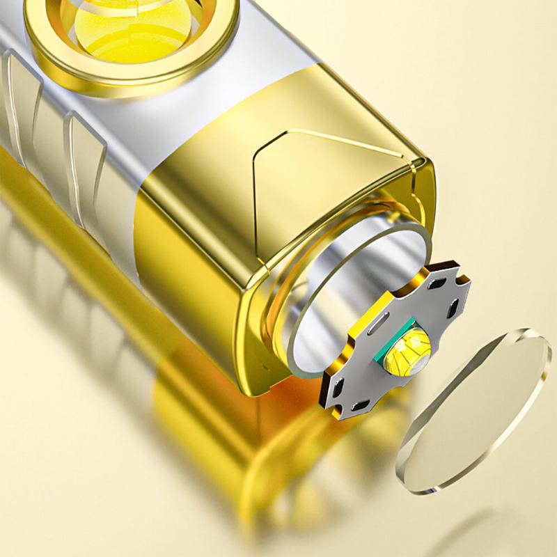 Tanje X10 T8 2000mah Usb Dobíjecí Led Svítilna S Jasným Cob Bočním Světlem Ipx6 Vodotěsná Přenosná Led S Podporou Klipu