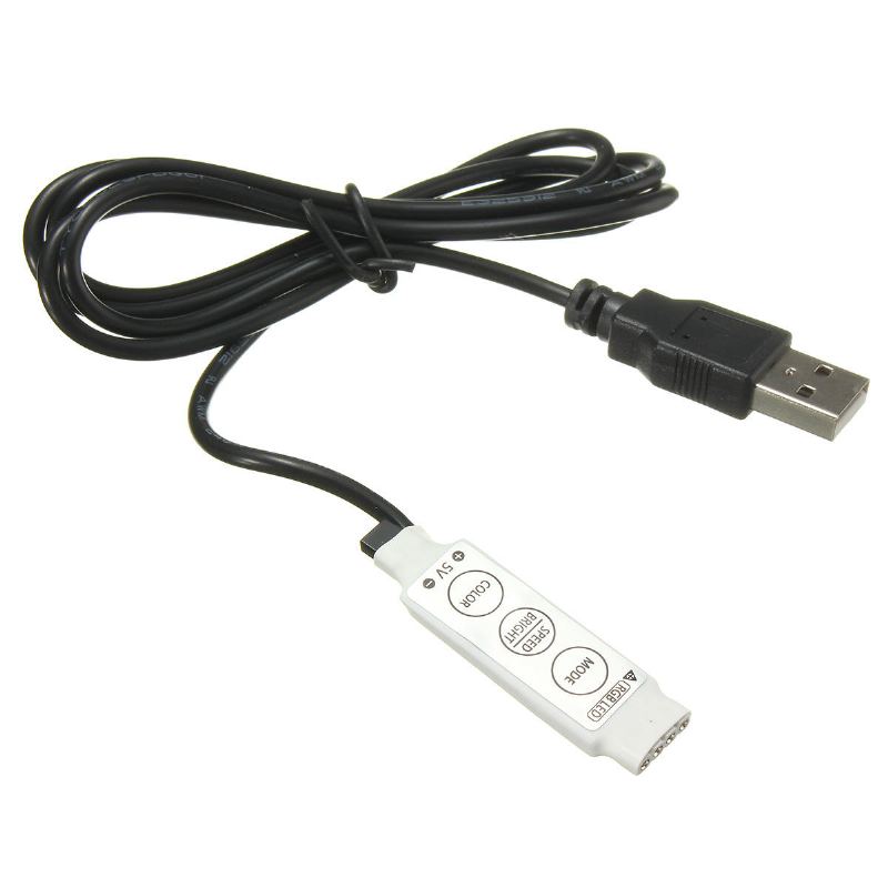 Usb Dc5v Smd5050 Rgb Led Bílá Páska Na Tv Páskové Podsvícení S Dálkovým Ovladačem Nevodotěsné