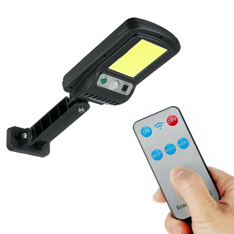 Venkovní Solární Led Pouliční Světlo Vodotěsná Nástěnná Lampa Smart Remote Control Upgrade 48 Cob Garden Square Highway Light