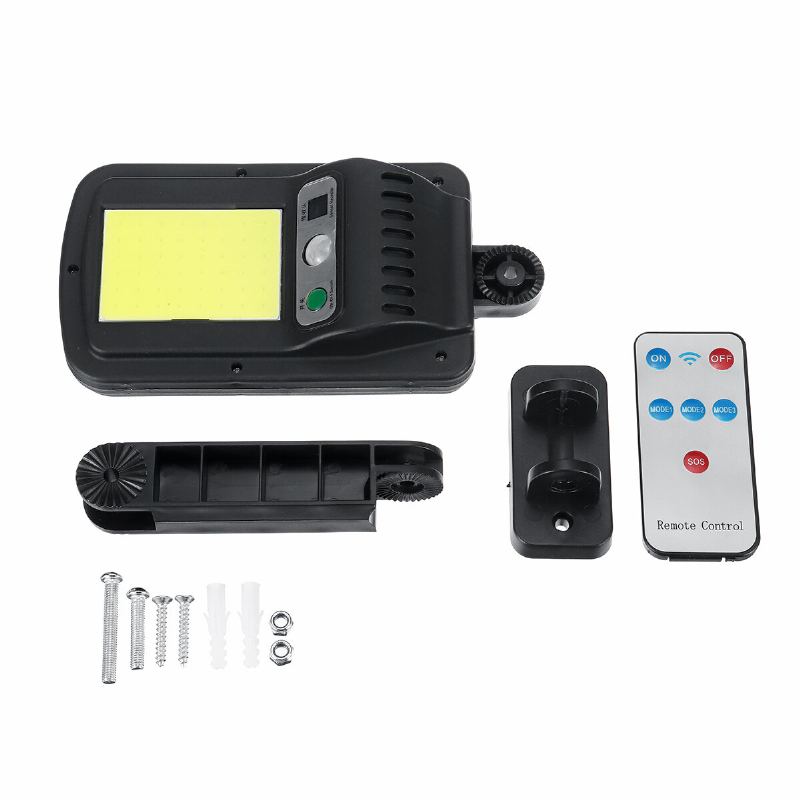 Venkovní Solární Led Pouliční Světlo Vodotěsná Nástěnná Lampa Smart Remote Control Upgrade 48 Cob Garden Square Highway Light