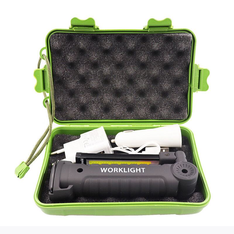 Vestavěný 18650 Battery Bikight Cob Led Multifunkční Skládací Sada Pracovních Světel Usb Dobíjecí Led Svítilna Usb Kabelová Nabíječka Do Auta Baterií