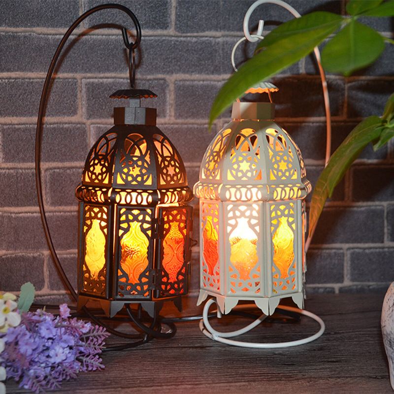 Vintage Iron Frame Natural Crystal Salt Rock Lamp Čistička Vzduchu Stolní Noční Světlo