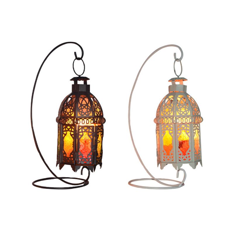 Vintage Iron Frame Natural Crystal Salt Rock Lamp Čistička Vzduchu Stolní Noční Světlo