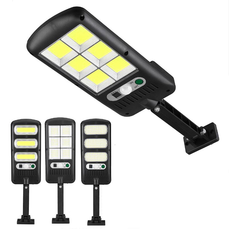 Vodotěsné Led Cob Solární Pouliční Světlo Pir Snímač Pohybu Nástěnné Venkovní Dálkové Svítidlo