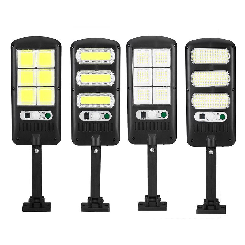 Vodotěsné Led Cob Solární Pouliční Světlo Pir Snímač Pohybu Nástěnné Venkovní Dálkové Svítidlo