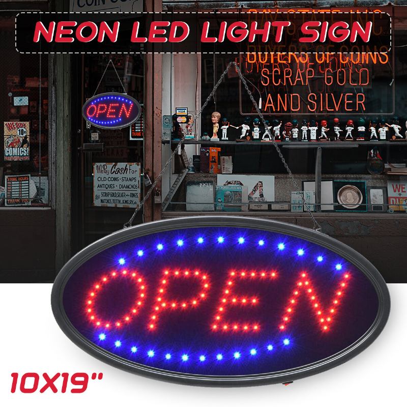 Závěsné Neonové Reklamní Světlo Open Led Sign S Blikáním Pro Business Bar Store Eu/us Plug