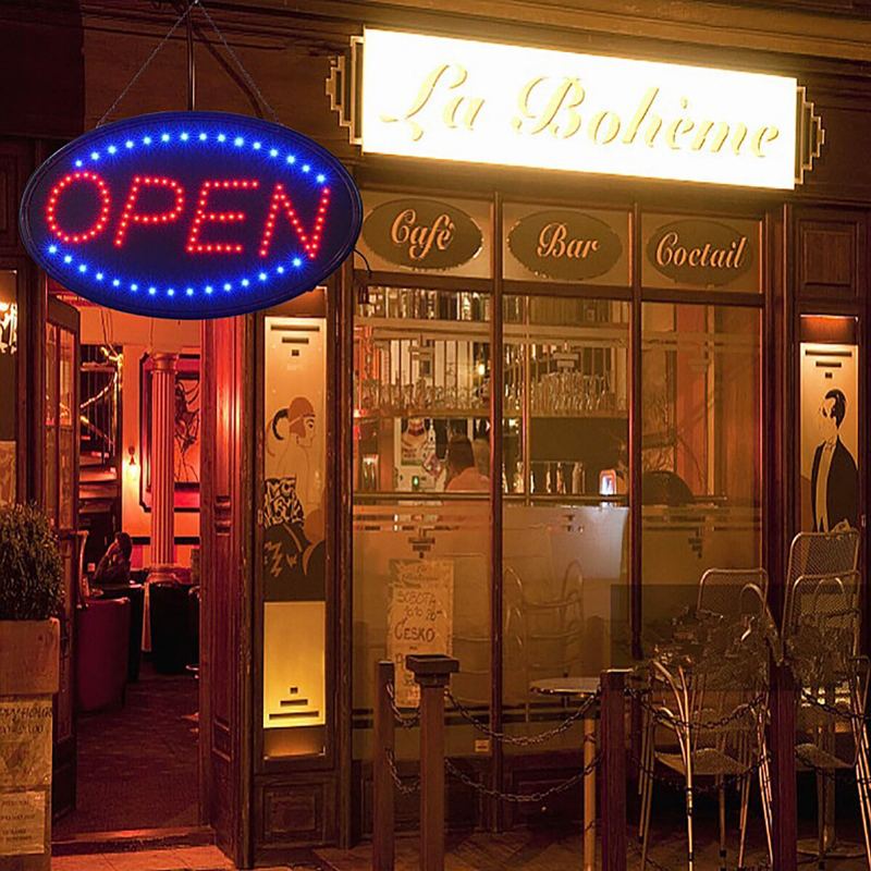 Závěsné Neonové Reklamní Světlo Open Led Sign S Blikáním Pro Business Bar Store Eu/us Plug