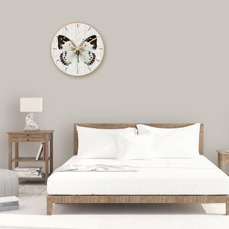 Cc012 Creative Butterfly Pattern Nástěnné Hodiny Mute Quartzové Pro Dekorace Domácí Kanceláře