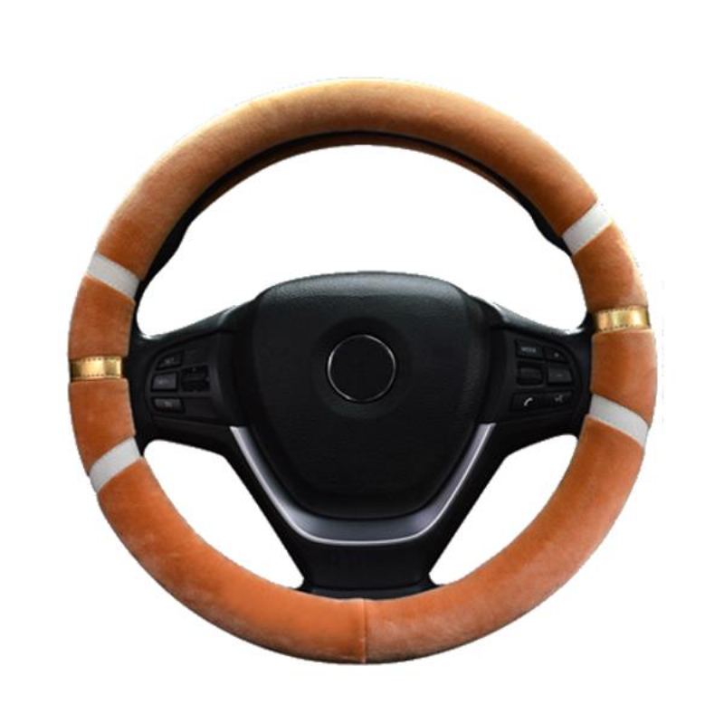 36/38 cm Potahy Na Volant Do Auta Zimní Teplý Plyšový Chránič Čtyř Barev Univerzální
