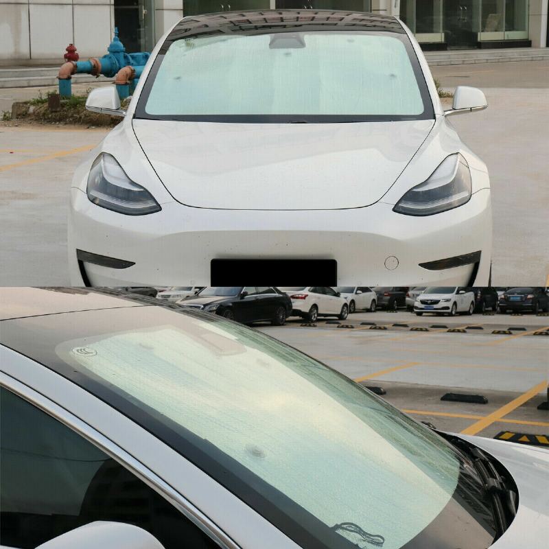 Přední Okno Automobilu Sklo Sluneční Clona Tepelný Štít Rohož Pro Tesla Model 3