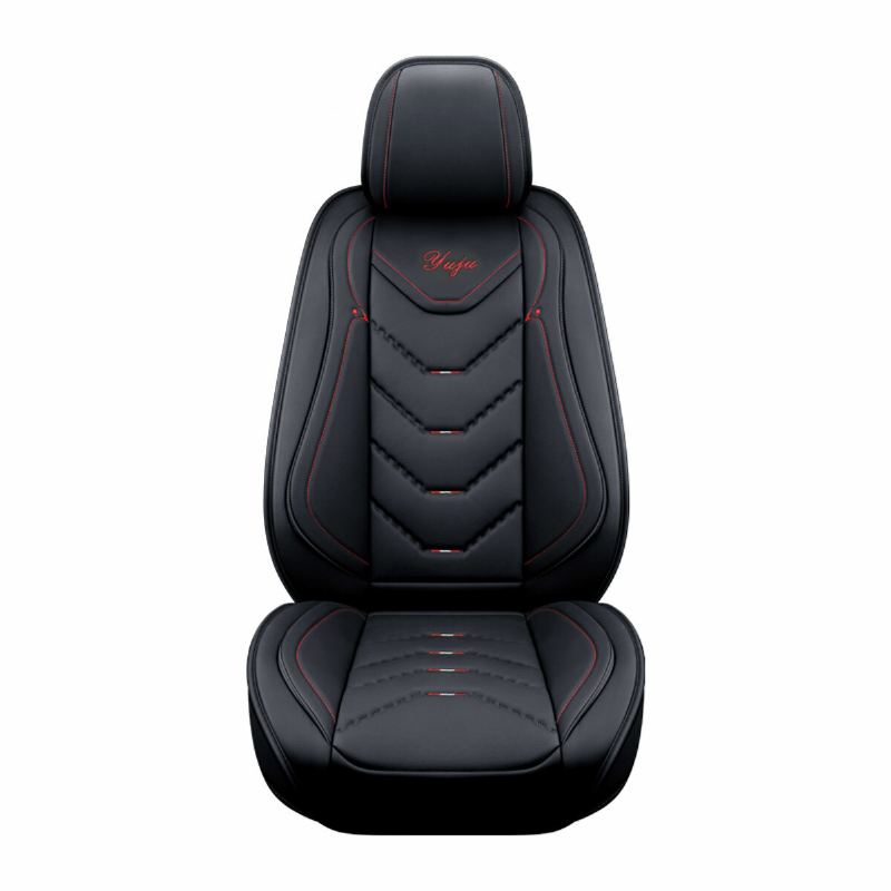 Univerzální Pu Kůže Car Auto Přední Sedadlo Ochranná Podložka Černá