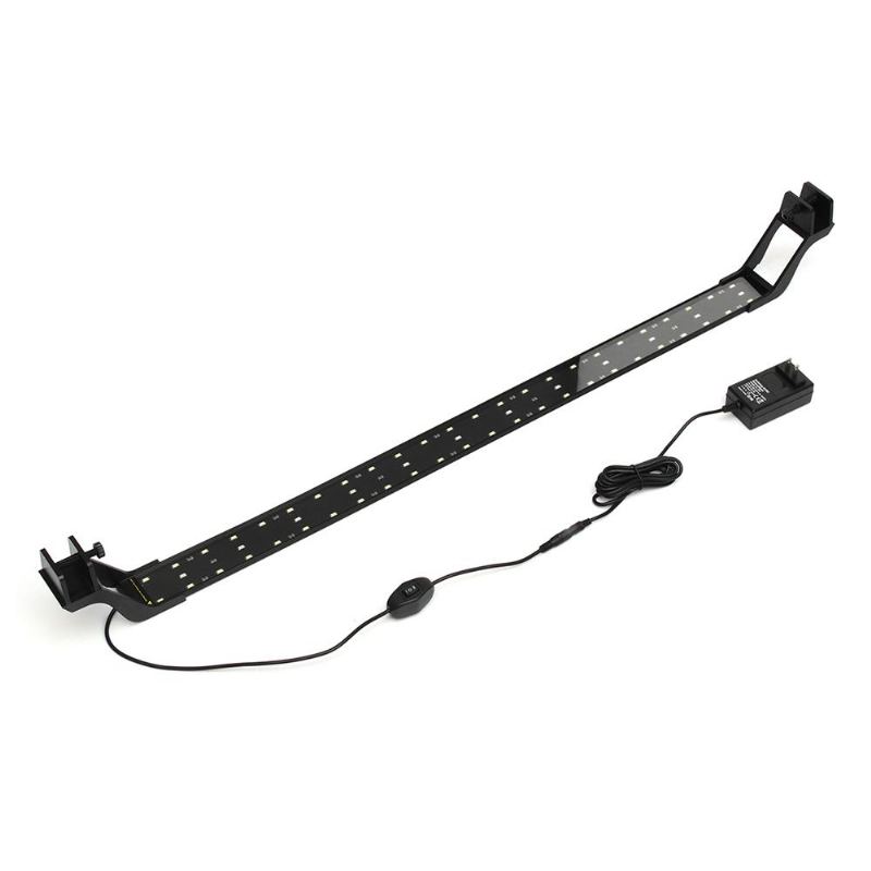24w 85cm Modrobílá Led Nastavitelná Svítilna Do Akvária Na Ryby Super Tenké Světlo S Klipem