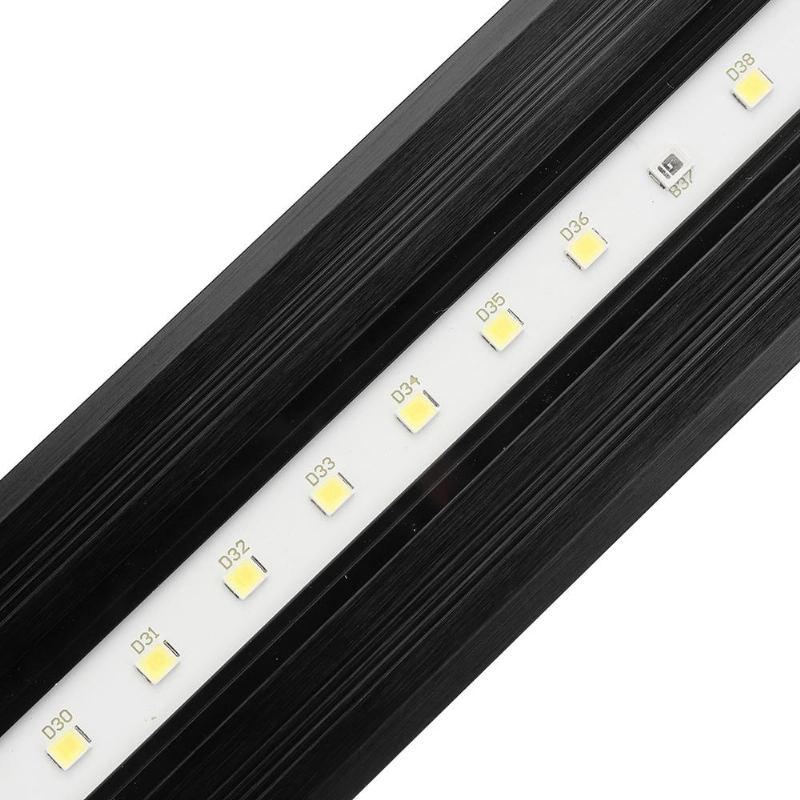 8w 50cm Nastavitelná 2835 Led Akvarijní Nádrž Na Ryby Super Slim Light Lamp Black
