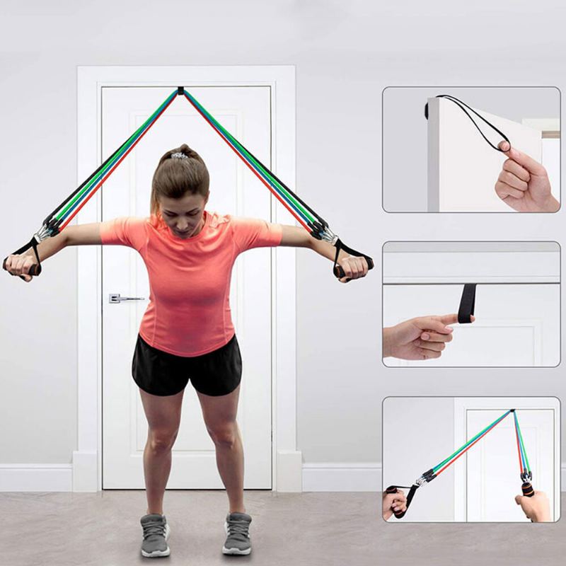 15 Ks Sada Posilovacích Gum Na Cvičení Fitness Latexová Jóga S Gumičkou Na Domácí