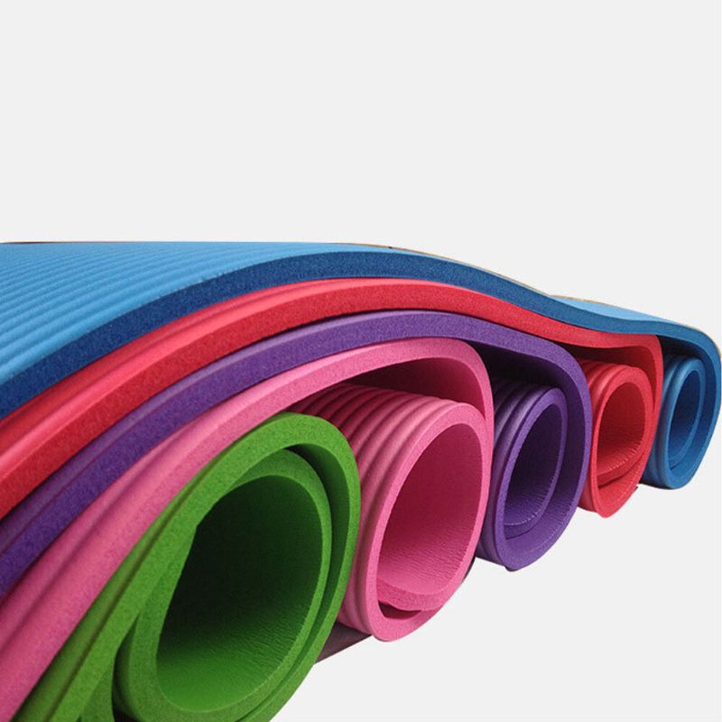 183 X 61 X 10 mm Extra Silné Podložky Na Jógu Protiskluzové Tpe Pliates Cvičení Fitness Sport
