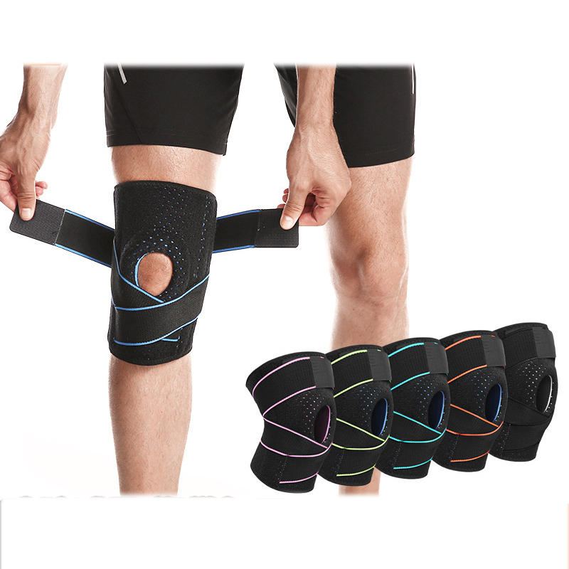 1pc Boer Silikonový Tlumič Nárazů Pružina Kolenní Podpora Fitness Ochranná Pomůcka Prodyšná Vložka