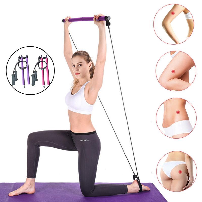 1pc Protiskluzová Zvedací Činka Fitness Tyč Na Jógu Sportovní Posilovna Napínací Lano Hůl Body Krása Cvičební Nástroje