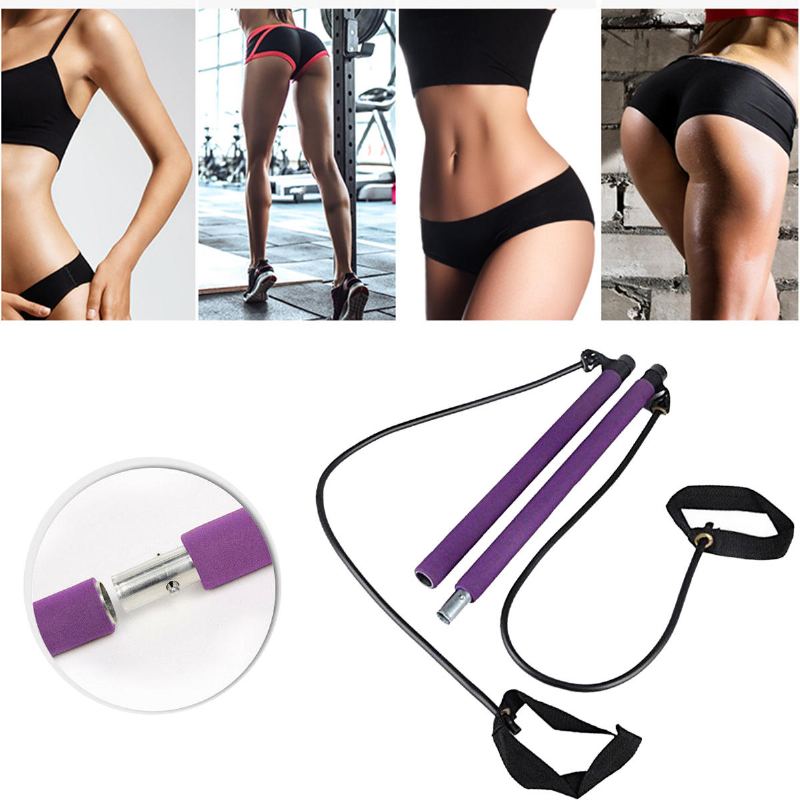 1pc Protiskluzová Zvedací Činka Fitness Tyč Na Jógu Sportovní Posilovna Napínací Lano Hůl Body Krása Cvičební Nástroje