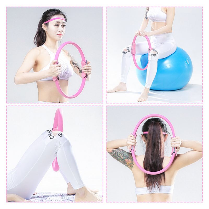 38cm Dual Grip Pilates Ring Circle Sada Na Tvarování Postavy Sport Fitness Cvičení Jóga Kit