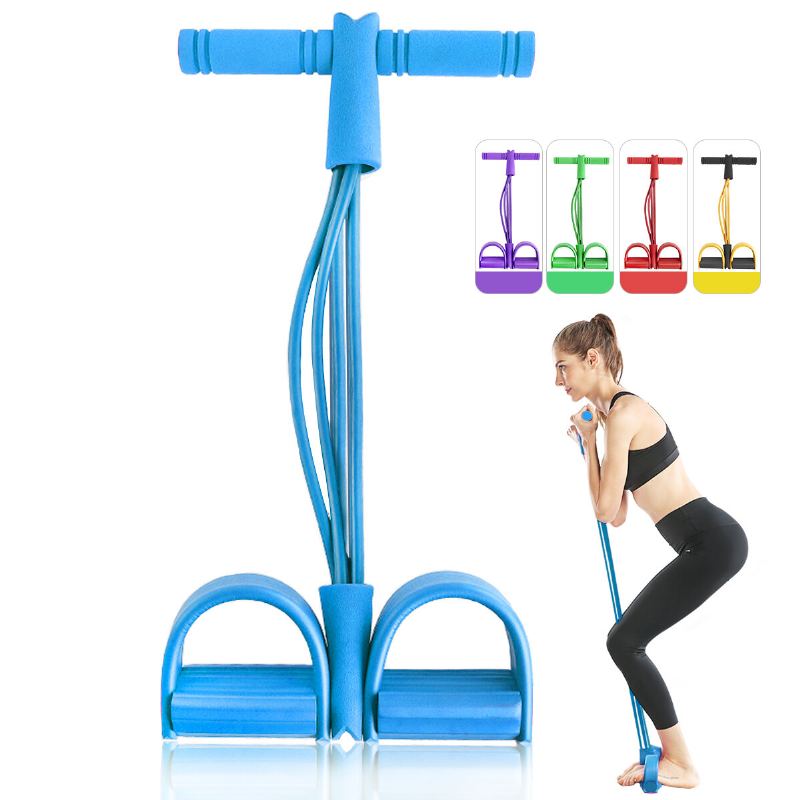 4 Odporová Elastická Stahovací Lana Veslařský Břicho Odporový Pás Domácí Tělocvična Sportovní Trénink Elastické Pásy Pro Fitness Tvarování Postavy