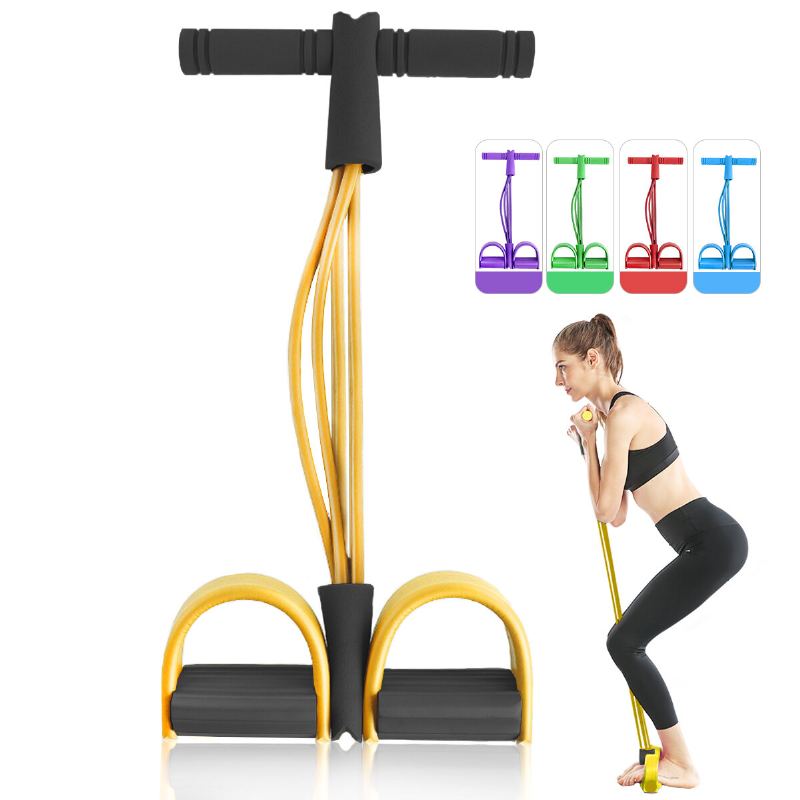 4 Odporová Elastická Stahovací Lana Veslařský Břicho Odporový Pás Domácí Tělocvična Sportovní Trénink Elastické Pásy Pro Fitness Tvarování Postavy