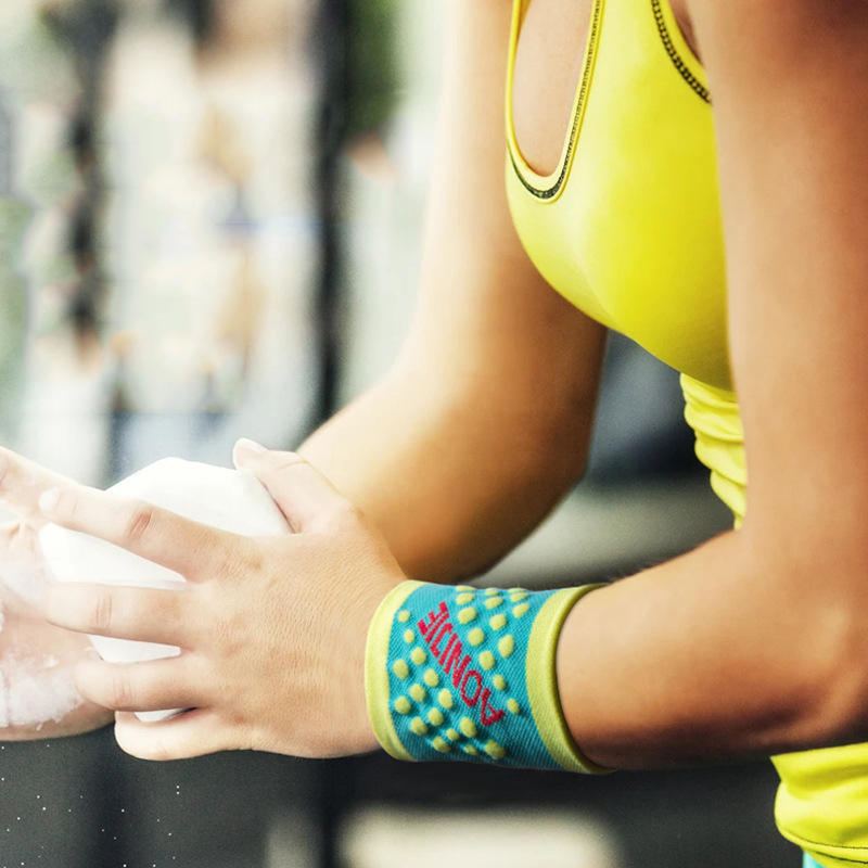 Aonijie 1párový Náramek Fitness Cvičení Běh Sport Elastická Opěrka Zápěstí Potítko