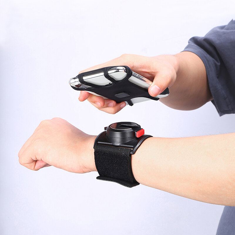 Běžecký Pásek Na Ruku 2 V 1 360° Nastavitelný Jezdectví Horolezectví Navigace Držák Mobilního Telefonu Fitness Sportovní Pásky Na Na Zápěstí