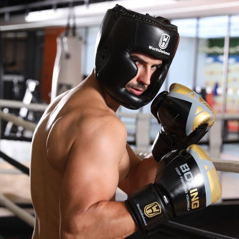 Boxerská Pokrývka Hlavy Celoobličejová Helma Sparing Protector