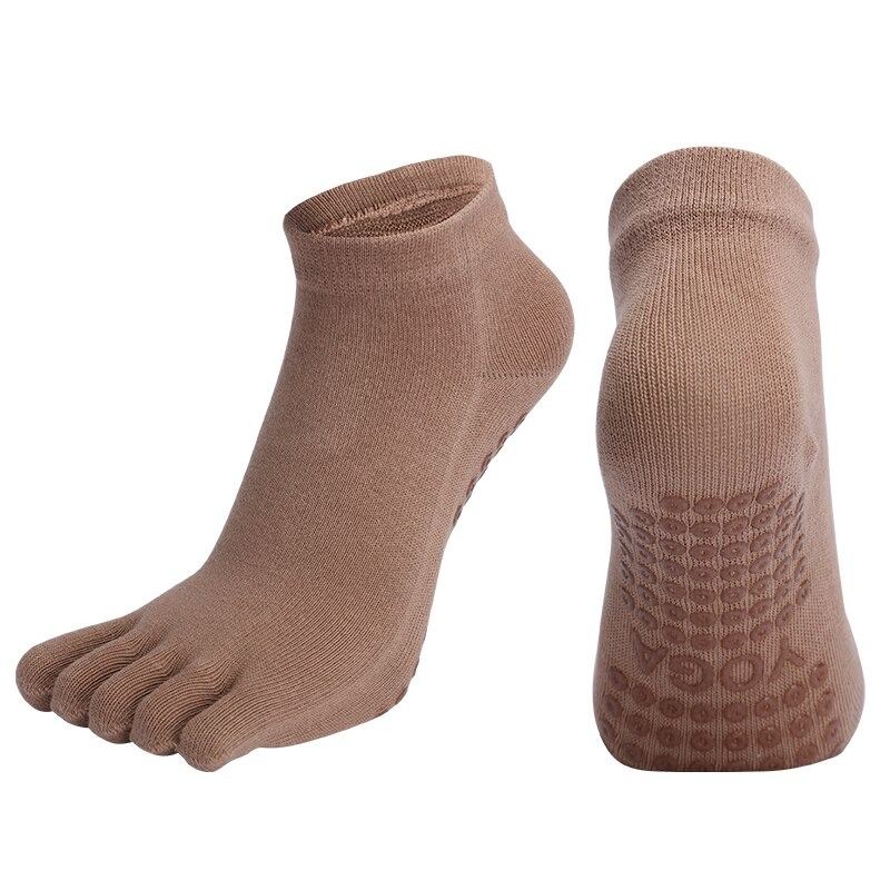 Dámské Jógové Ponožky Bavlněné Prodyšné Pilates Antislip Five Toe