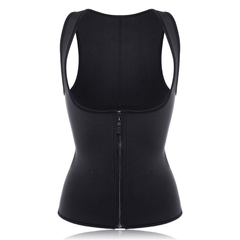 Dámské Přední Zip Sportovní Trenér Cincher Korzet Pas Tvarované Oblečení Vesta Větší Velikosti Polyesterová Neoprenová