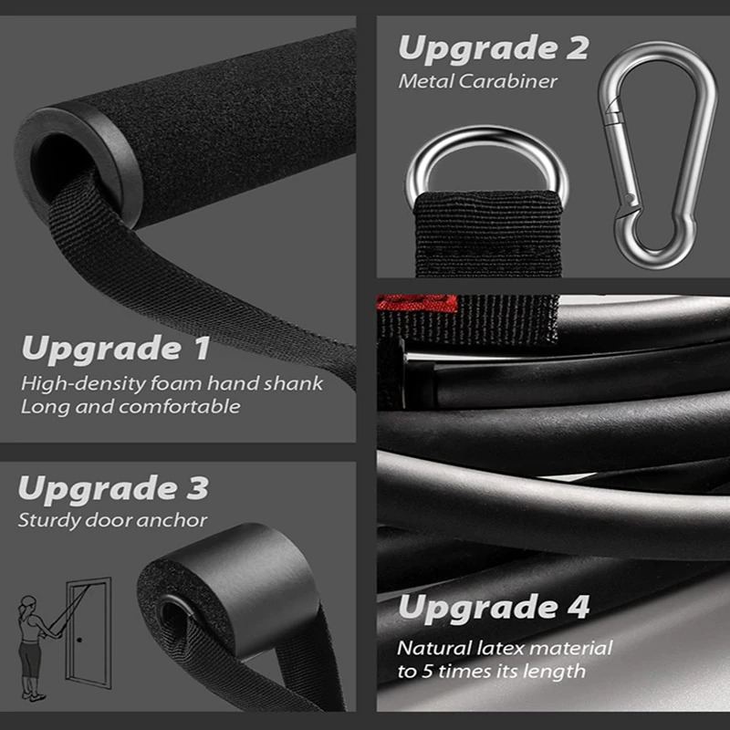 Fitness Bands Workout Set Cvičení Elastická Guma