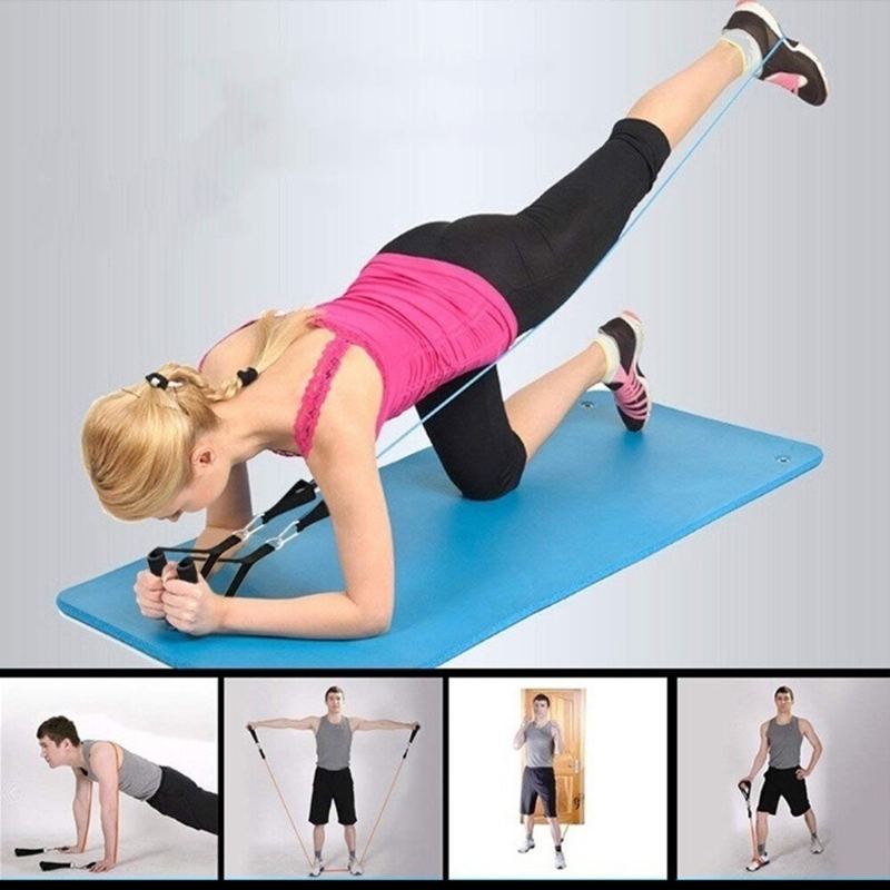 Kaload 11 Ks/sada 150lbs Odporové Gumy Latexové Cvičení Stahovací Provazový Expandér Domácí Posilovna Trénink Fitness Vybavení