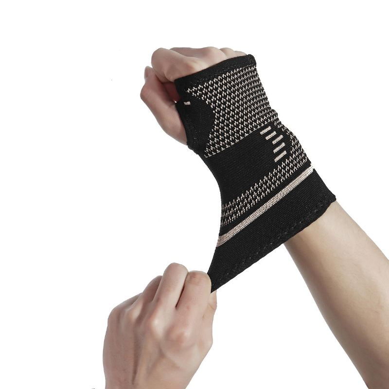 Kaload 1pc Měděný Návlek Na Zápěstí Podpora Dlaně Outdoor Sports Bracer Support Fitness Ochranné Pomůcky